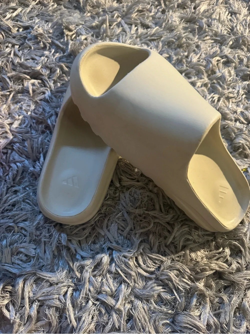 adidas mens Cream Slip-On Foam Clogs